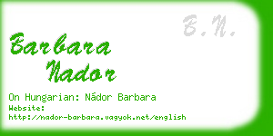 barbara nador business card