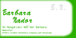 barbara nador business card